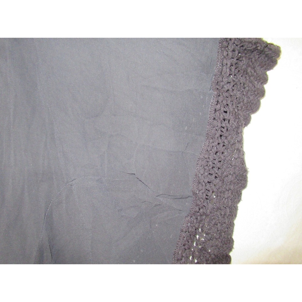 Monoreno Size Small Gray Sheer Fringe Tunic Top Swimsuit Cover-Up Boho Festival - Picture 4 of 6